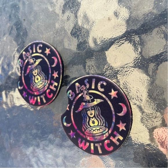 Basic Witch Car Coaster Set | Witchy Coaster Set | Witchy Car Accessories - Picture 4 of 10